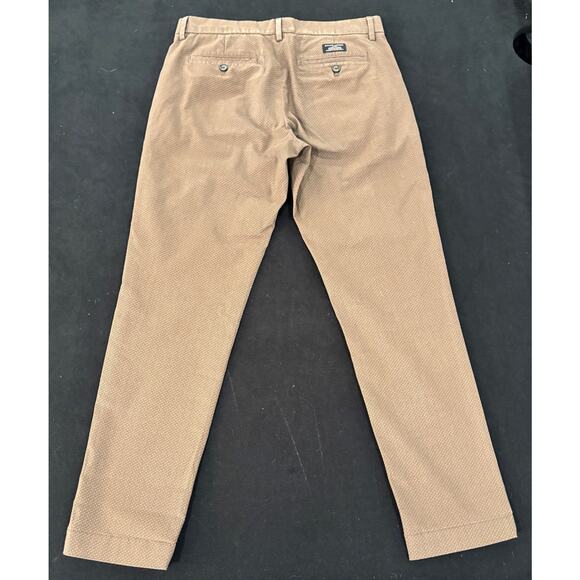 Banana Republic Aiden Chino Pants Men's Brown Geometric Straight Stretch 30x30 - Picture 4 of 5